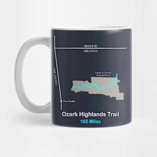 Route Map of the Ozark Highlands Trail Mug